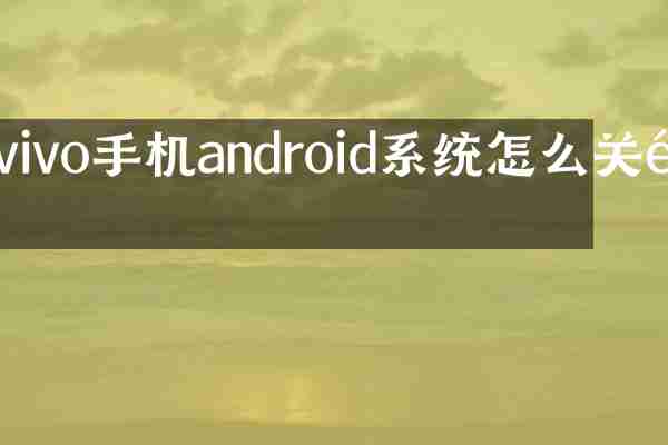 vivo手机android系统怎么关闭