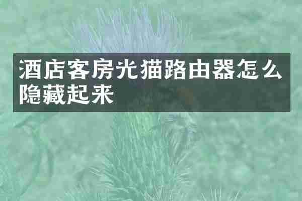 酒店客房光猫路由器怎么隐藏起来