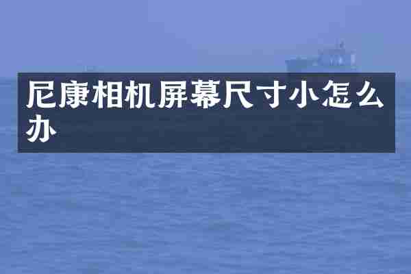 尼康相机屏幕尺寸小怎么办