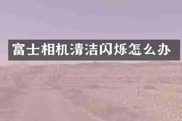 富士相机清洁闪烁怎么办