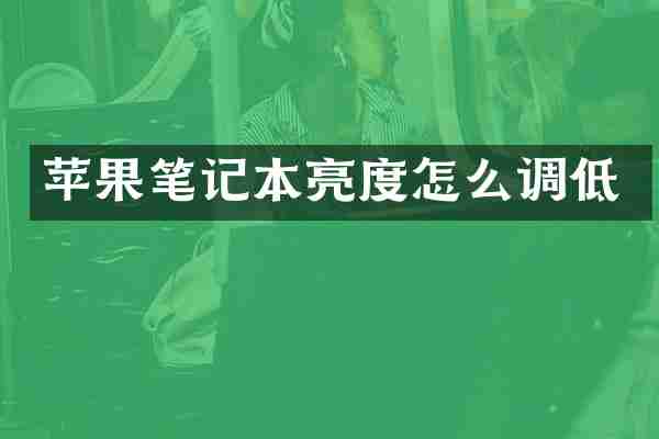 苹果笔记本亮度怎么调低