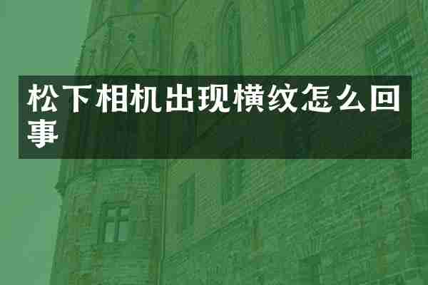 相机出现横纹怎么回事