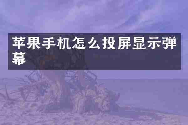 苹果手机怎么投屏显示弹幕