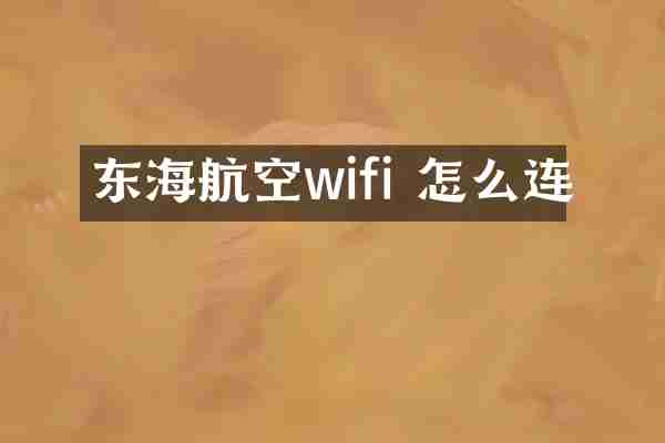 东海航空wifi 怎么连