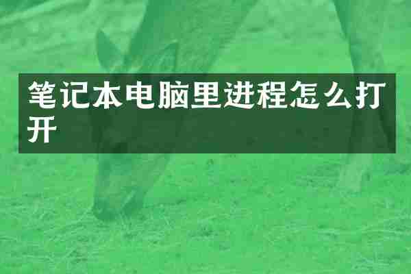 笔记本电脑里进程怎么打开