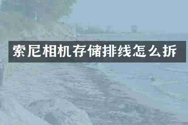 相机存储排线怎么拆