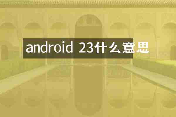 android 23什么意思