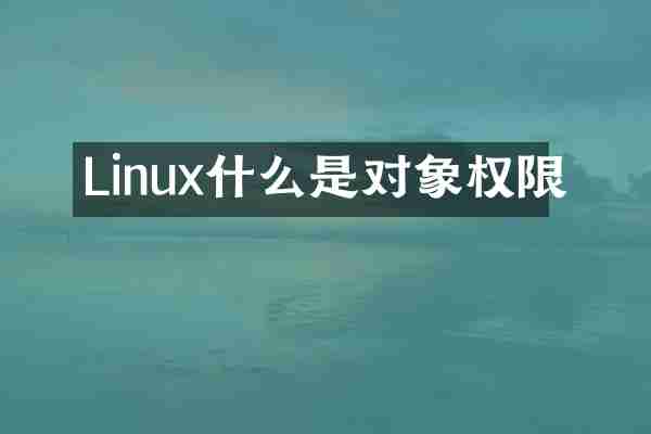 Linux什么是对象权限
