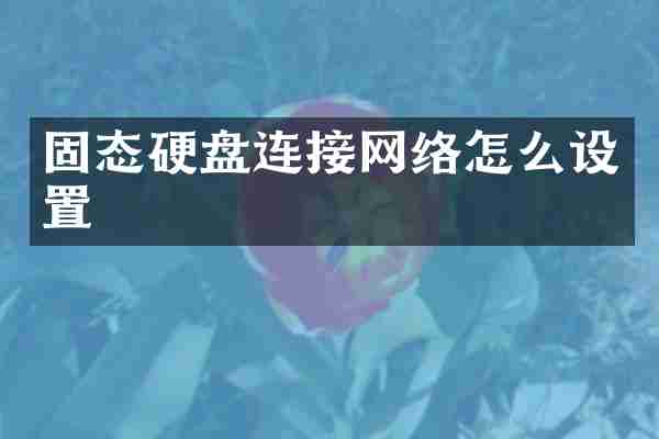 固态硬盘连接网络怎么设置
