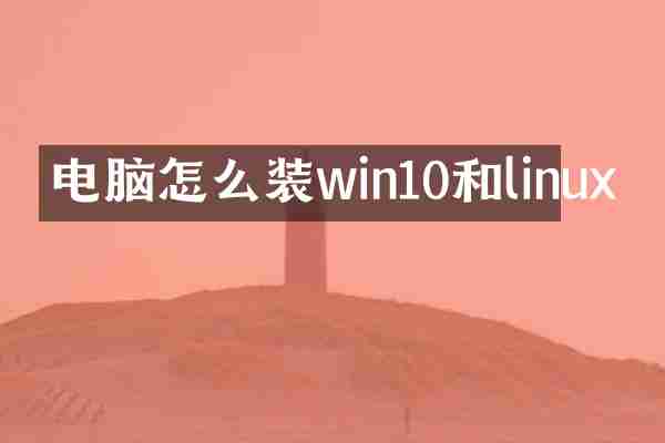 电脑怎么装win10和linux