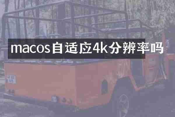 macos自适应4k分辨率吗