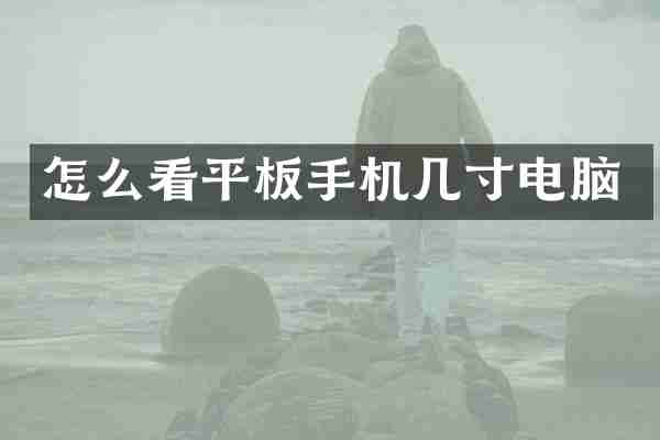 怎么看平板手机几寸电脑