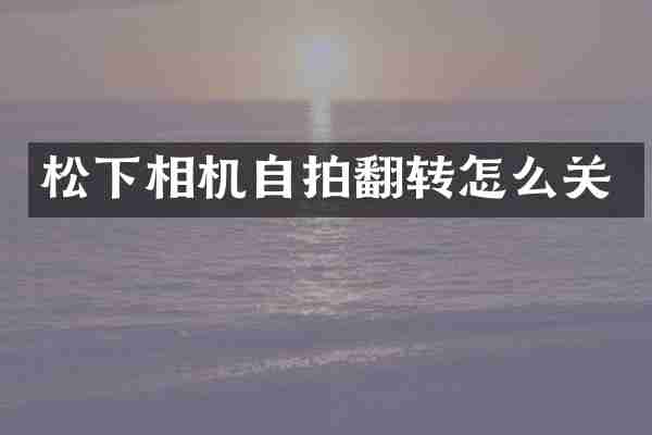相机翻转怎么关