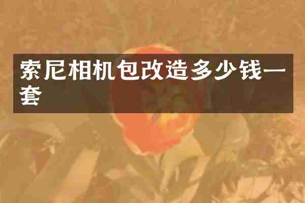 相机包改造多少钱一套