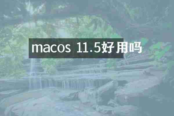 macos 11.5好用吗