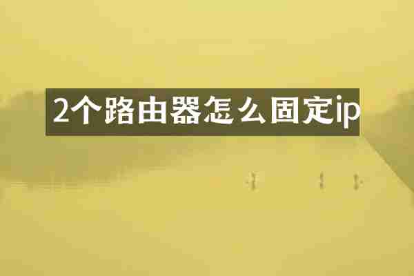 2个路由器怎么固定ip