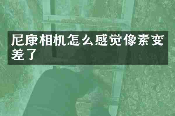 尼康相机怎么感觉像素变差了