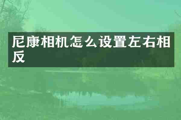 尼康相机怎么设置左右相反