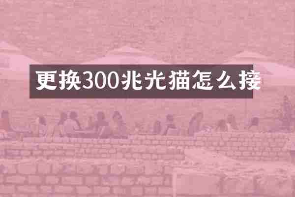 更换300兆光猫怎么接