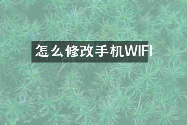 怎么修WIFI