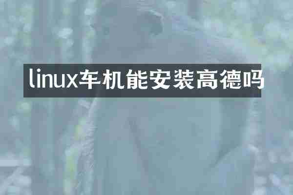 linux车机能安装高德吗