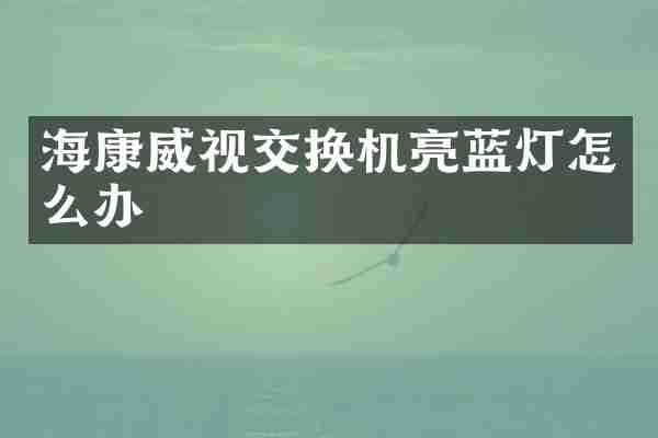 海康威视交换机亮蓝灯怎么办