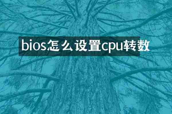 bios怎么设置cpu转数