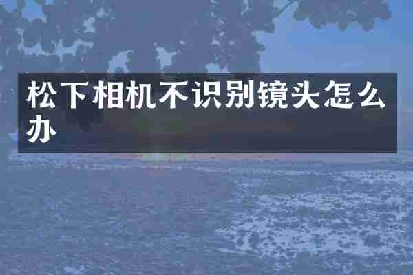 松下相机不识别镜头怎么办