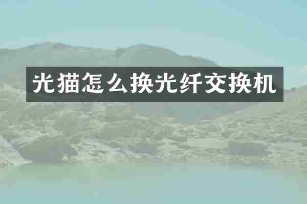 光猫怎么换光纤交换机