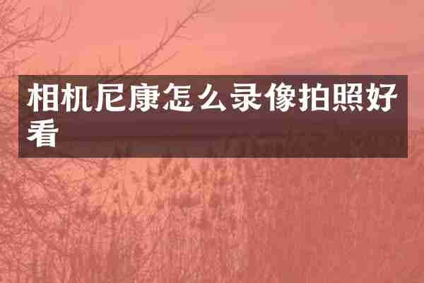 相机尼康怎么录像拍照好看