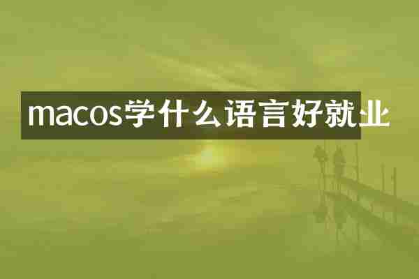 macos学什么语言好就业