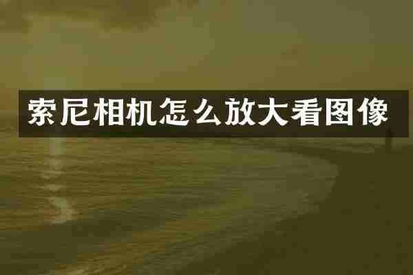 相机怎么放大看图像