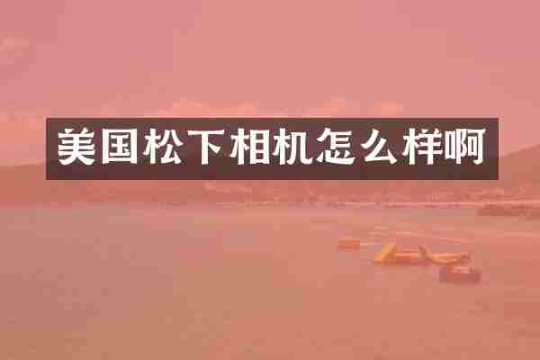 美国相机怎么样啊