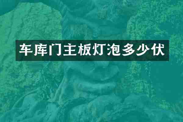 车库门主板灯泡多少伏
