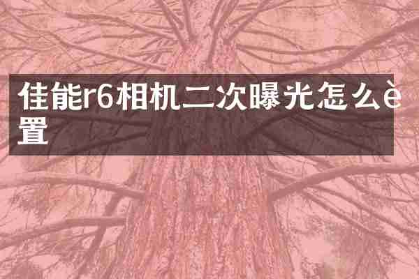佳能r6相机二次曝光怎么设置
