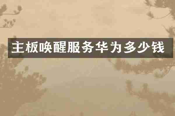 主板唤醒服务华为多少钱