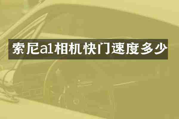 a1相机快门速度多少