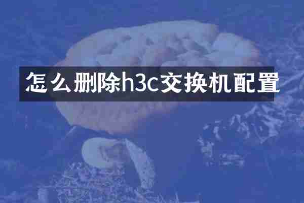 怎么删除h3c交换机配置
