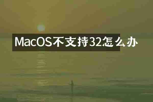 MacOS不支持32怎么办