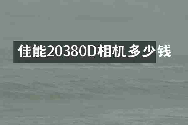 佳能20380D相机多少钱
