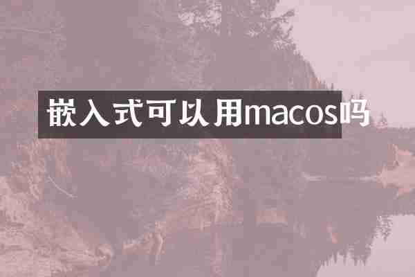 嵌入式可以用macos吗
