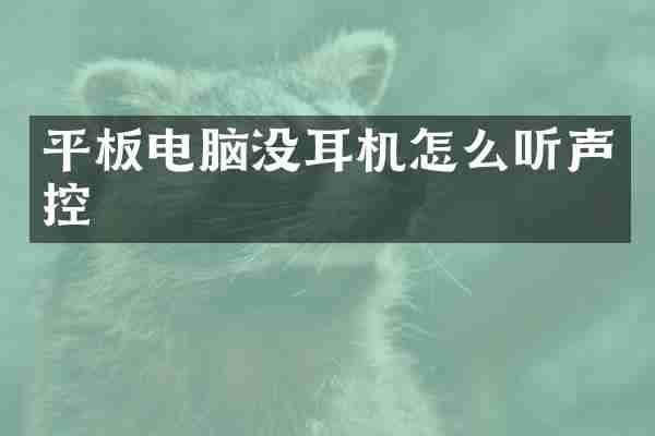 平板电脑没耳机怎么听声控