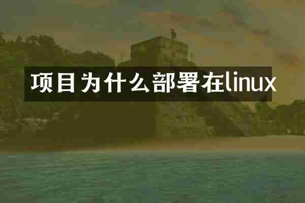 项目为什么部署在linux