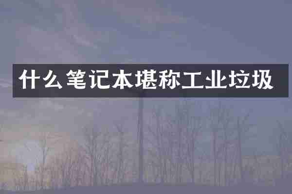 什么笔记本堪称工业垃圾