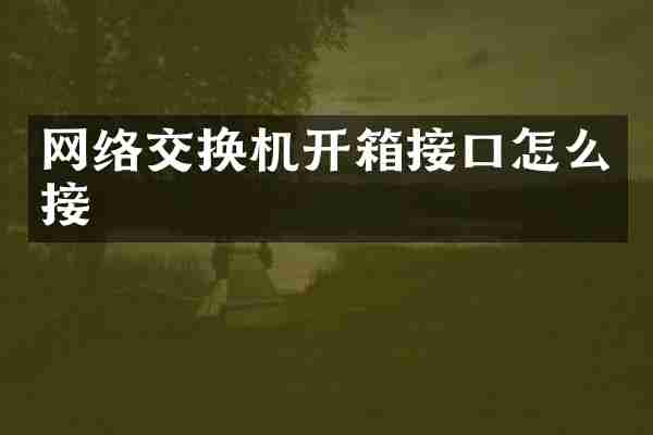 网络交换机开箱接口怎么接