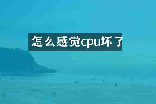 怎么感觉cpu坏了