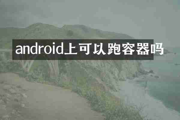 android上可以跑容器吗