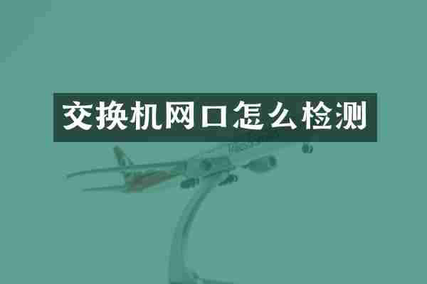 交换机网口怎么检测