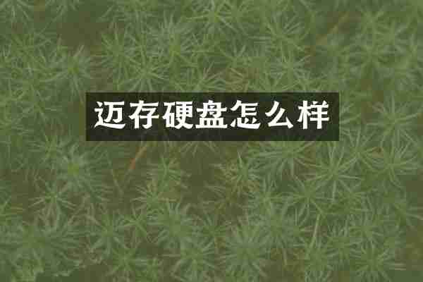 迈存硬盘怎么样