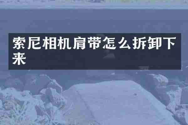 相机肩带怎么拆卸下来